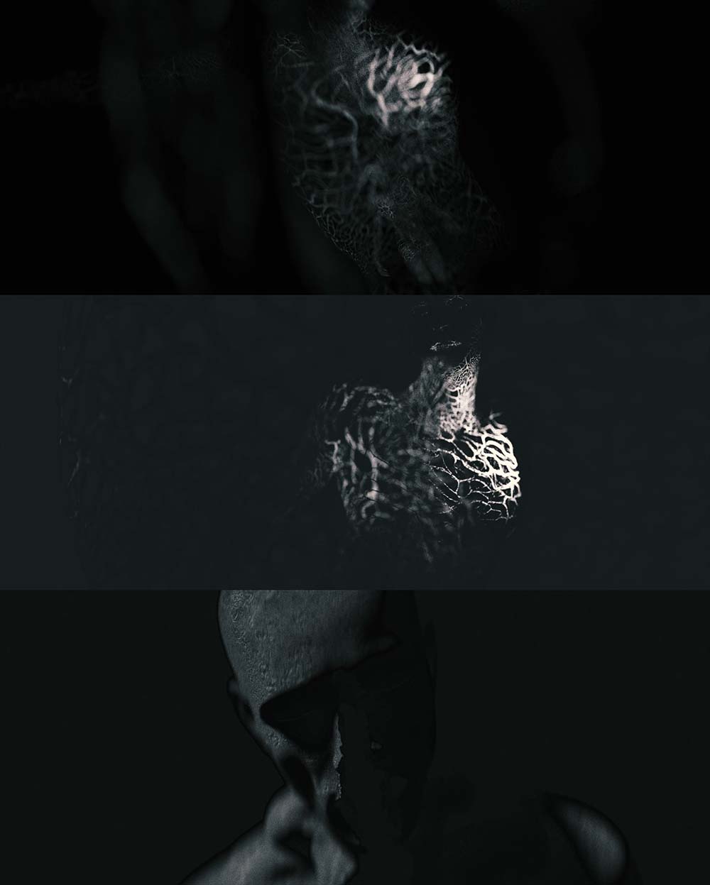 To Flow Through Ashen Hearts - Dehn Sora triptych