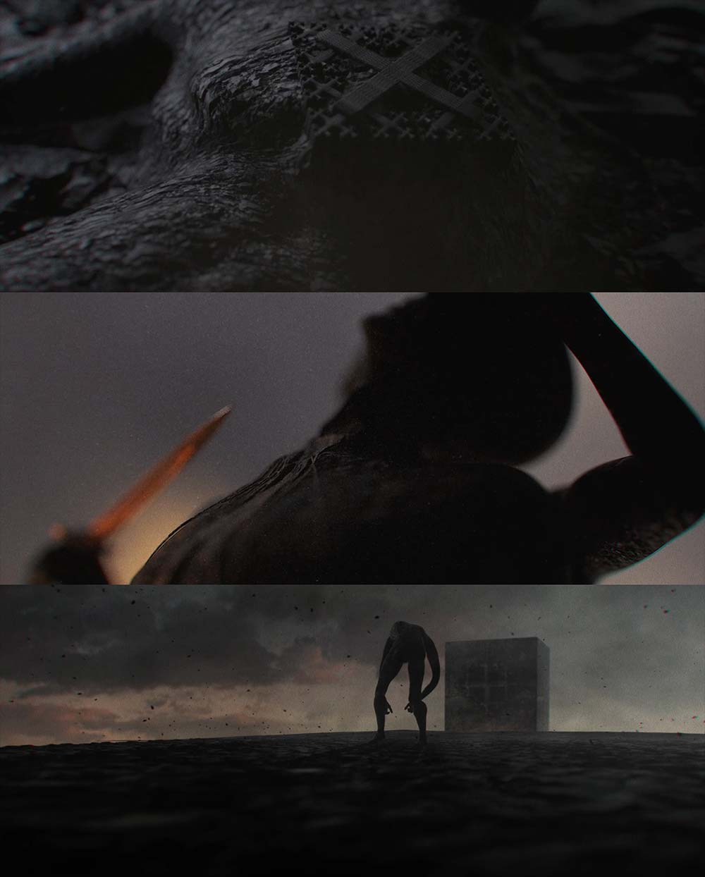 To See Death Just Once - Dehn Sora triptych